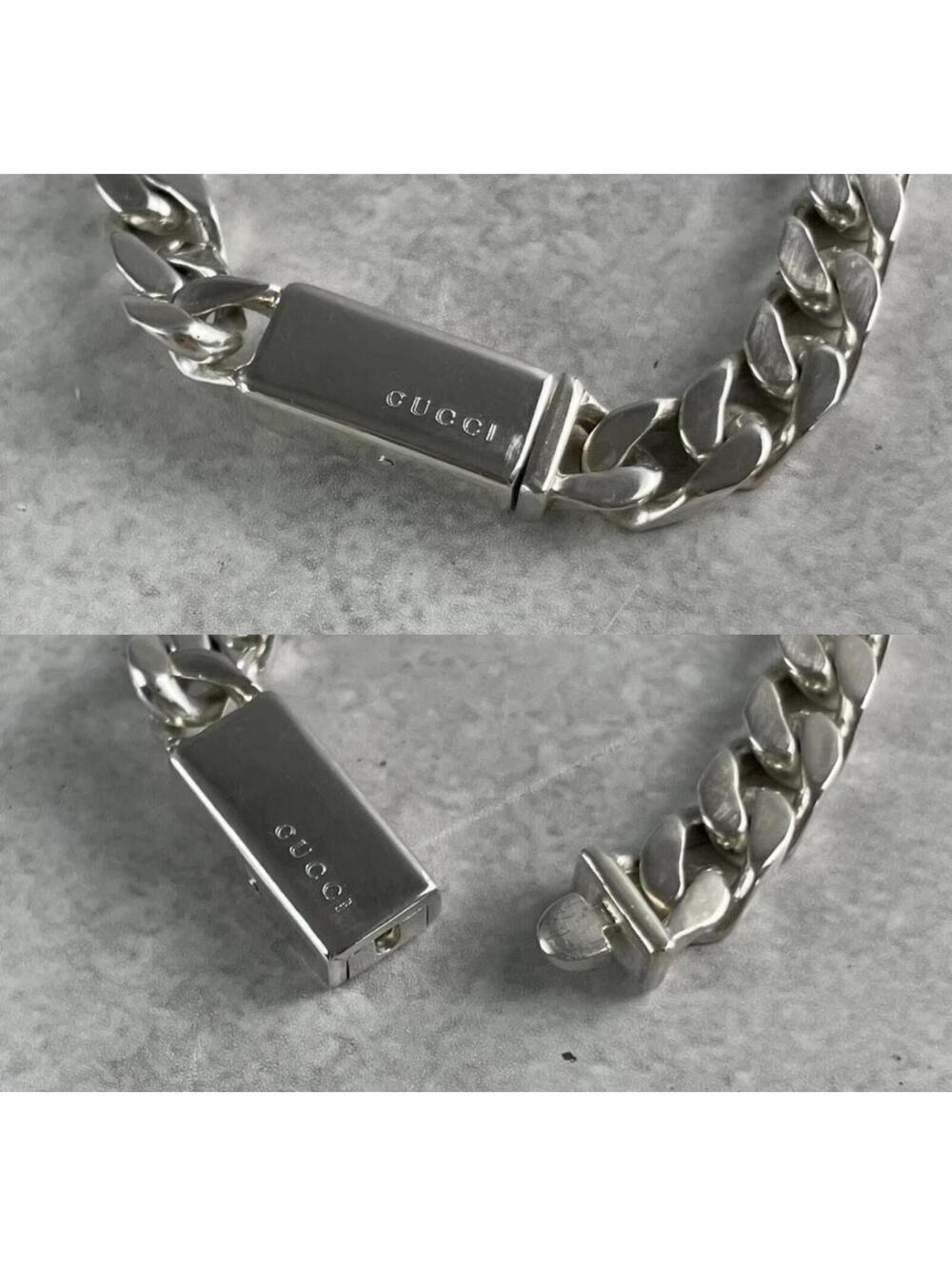 GUCCI interlocking Bracelet Silver 925 Vintage Authentic Jewelry